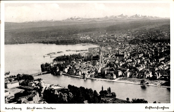 Ak Konstanz am Bodensee, Luftbild
