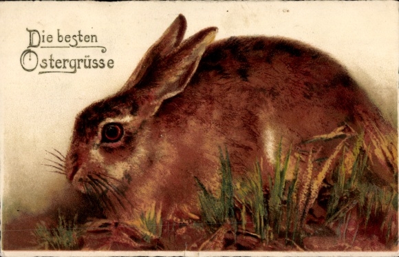 Ak Glückwunsch Ostern, Osterhase