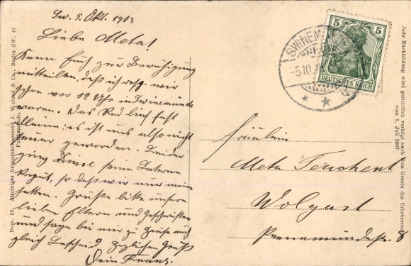 Postcard Świnoujście Świnoujście Pomerania, lighthouse