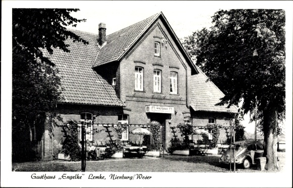 Postcard Lemke Marklohe, Nienburg an der Weser, Gasthaus Engelke