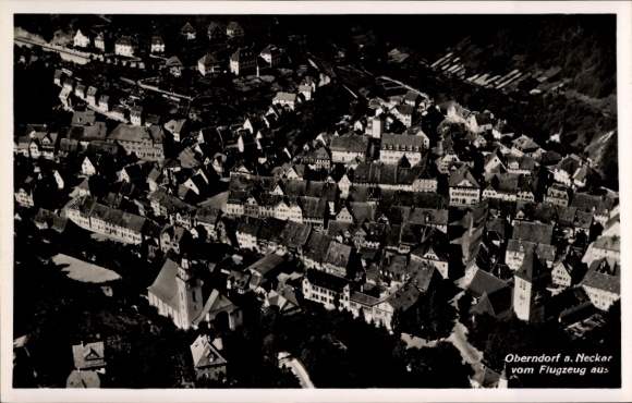 Ak Oberndorf am Neckar, Luftaufnahme