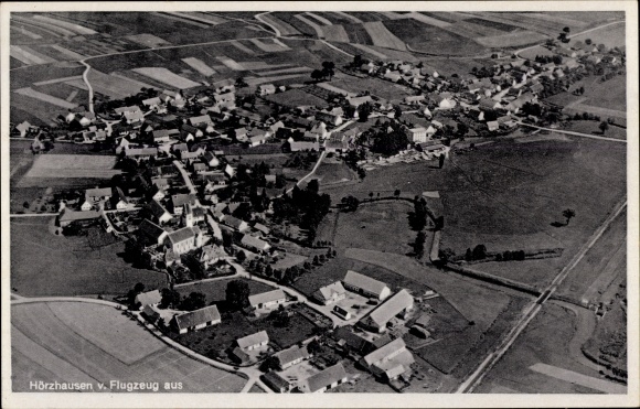 PC Hörzhausen Schrobenhausen in Upper Bavaria, aerial photograph of the village
