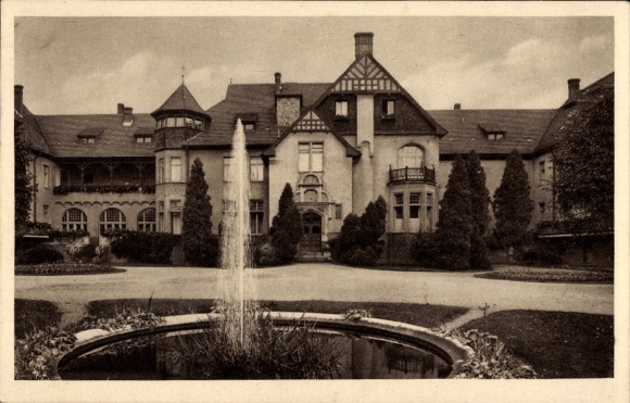 Postcard Berlin Zehlendorf, Schlachtensee, Kurhaus Hubertus Hospital