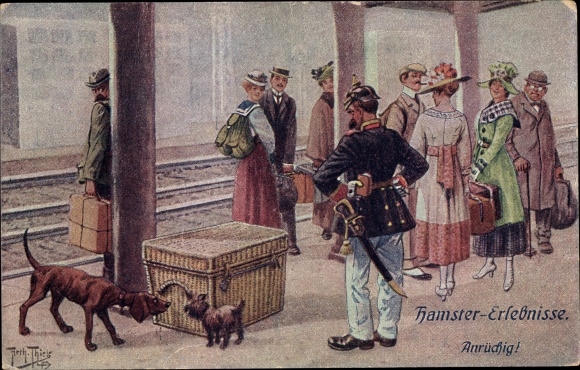 Artist PC Thiele, Arthur, Hamster Experiences, Disreputable, Soldier, Platform, Dogs