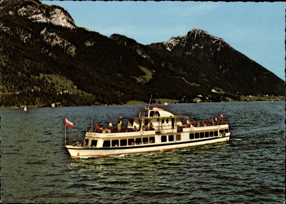 KP Pertisau Eben am Achensee w Tyrolu, statek motorowy St. Benedikt