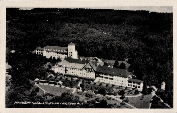 Postcard Donaustauf in the Upper Palatinate, aerial photograph