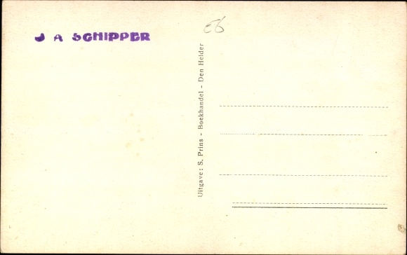 Postcard Dutch submarine, O 14