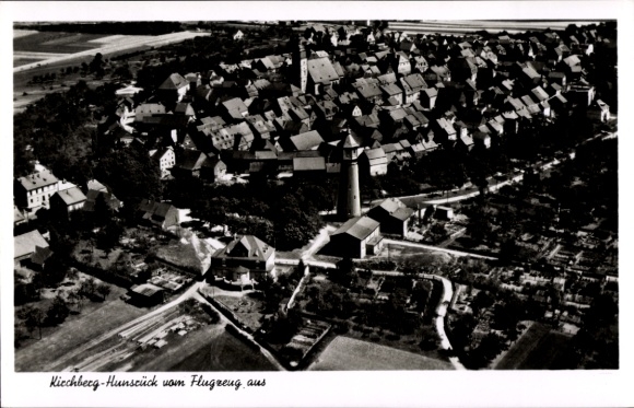 Postcard Kirchberg im Hunsrück, aerial photograph