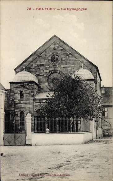 Judaica Postcard Belfort Territoire de Belfort, Synagogue