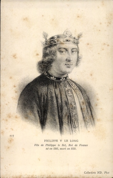 Postcard King Philip V, portrait