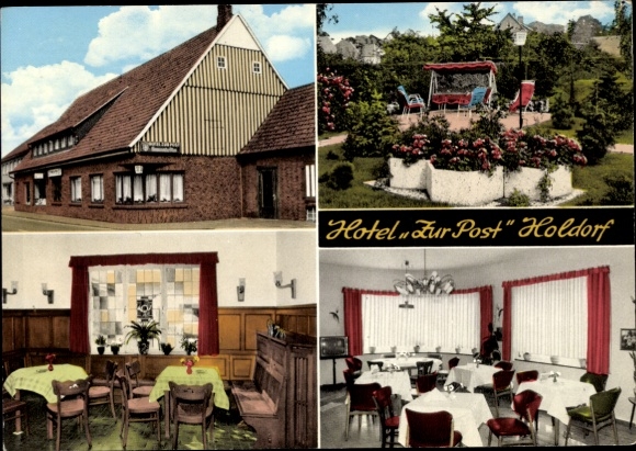 PC Holdorf Lower Saxony, Hotel Zur Post, owner Alwin Böckmann, interior, garden