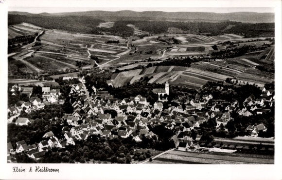 Postcard Flein in Württemberg, aerial photograph