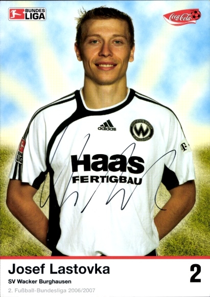 Autogrammkarte Fußballer Josef Lastovka, SV Wacker Burghausen, Autogramm