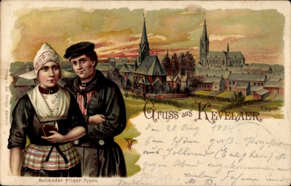 Artist Chromo-Litho Schoofs, G., Kevelaer am Niederrhein, Dutch pilgrim types