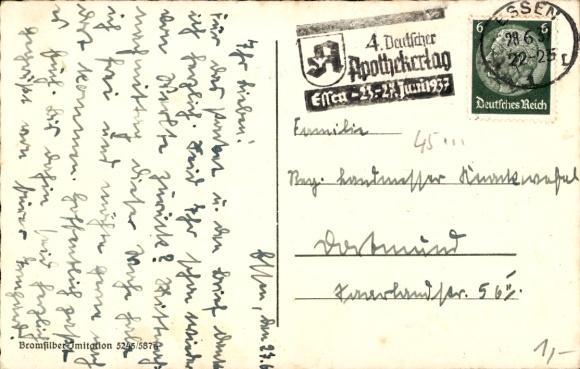 Postcard Essen in the Ruhr area, weir system of the Baldeneysee