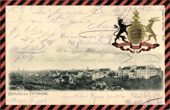 Coat of arms Postcard Tettnang in Württemberg, general view