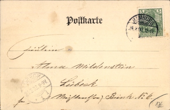 Postcard Hamburg Nord Winterhude, Jacobs Etablissement
