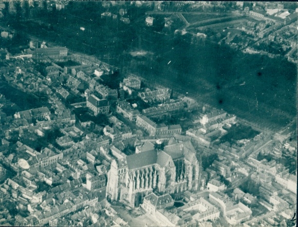 Photo Laon Aisne, Field Aviation Unit, view of the site, aerial photograph