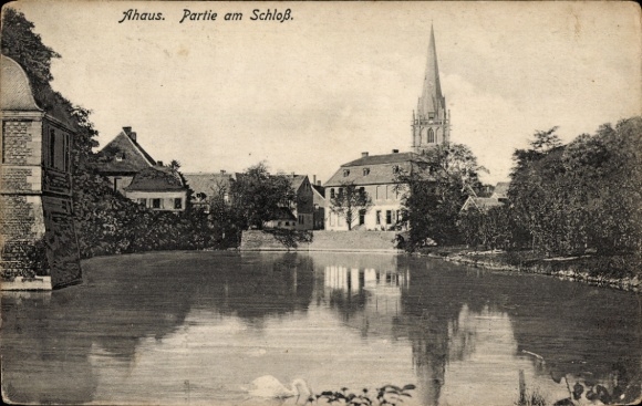 Ak Ahaus im Münsterland Westfalen, Schloss, Kirche