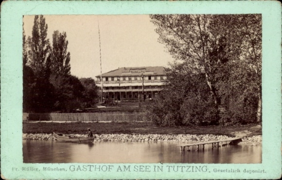CdV Tutzing on Lake Starnberg Upper Bavaria, Gasthof am See