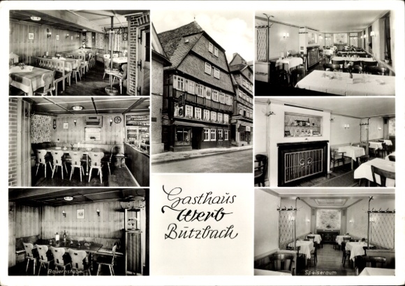 PC Butzbach im Taunus Hesse, Gasthaus Werb, interior views