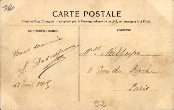 Postcard Garches Hauts de Seine, Brezin Hospice