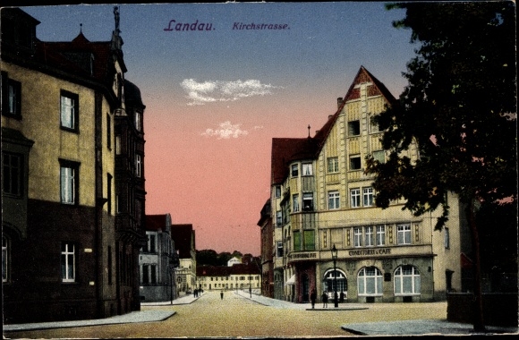 PC Landau id Pfalz, view of the confectionery in Kirchstrasse