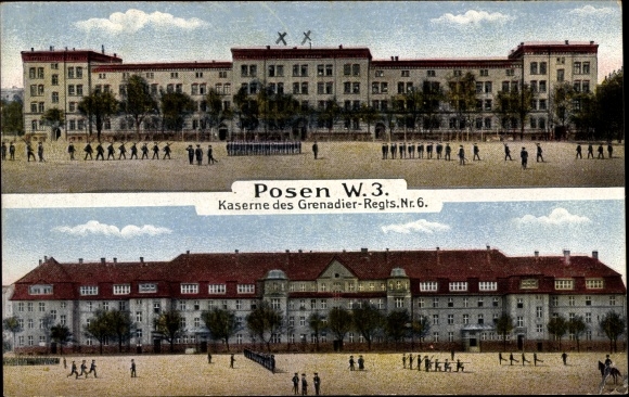 Postcard Poznań Posen, Kaserne des Grenadier Regiments Nr. 6