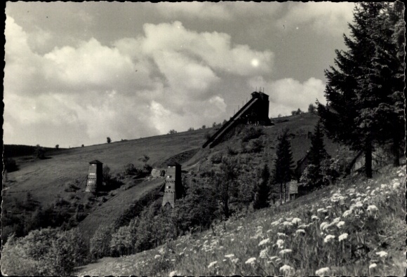 Ak Oberwiesenthal im Erzgebirge, Gesamtansicht