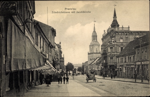 PC Prenzlau in the Uckermark, Friedrichstrasse with Jacobi Church