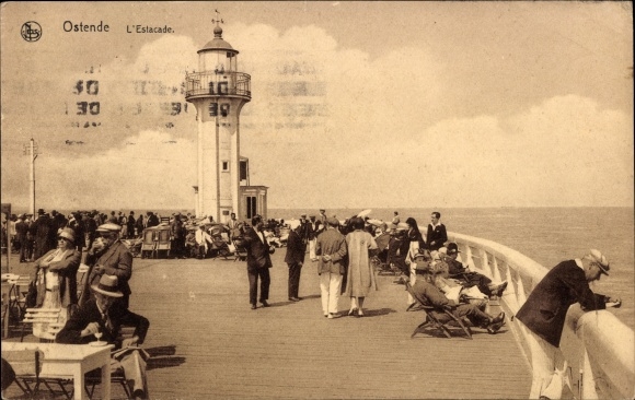 Postcard Oostende Ostend West Flanders, L&#39;Estacade