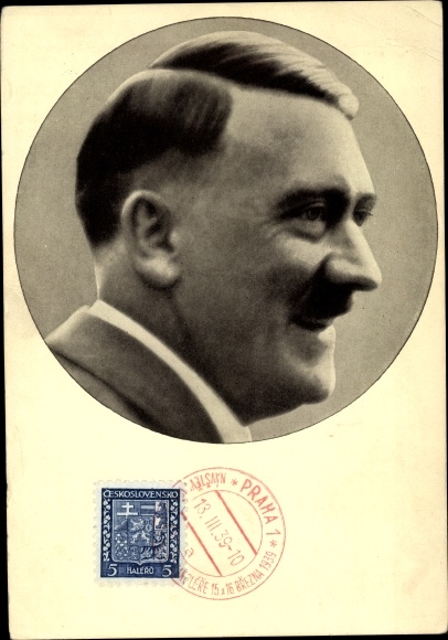 Postcard Führer and Reich Chancellor Adolf Hitler, portrait, Men of the Time No. 91
