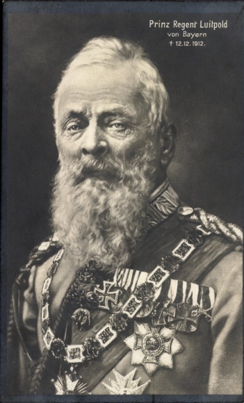 Postcard Prince Regent Luitpold, portrait in uniform