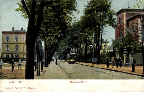 Ak Hamburg Harburg, Buxtehuderstraße, Straßenbahn