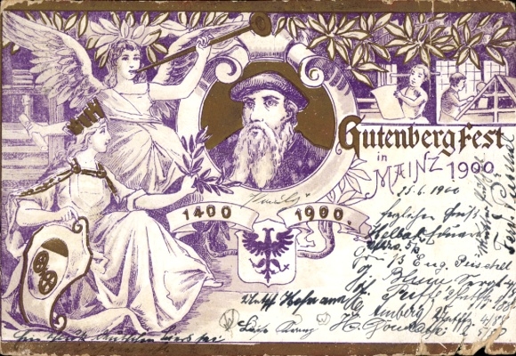 Litho Mainz am Rhein, Gutenbergfest 1900