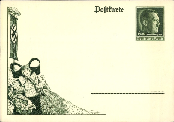 KP pocztowa Reichsertedankfest 1938 Bückeberg, Schaumburg Strój Lippijski