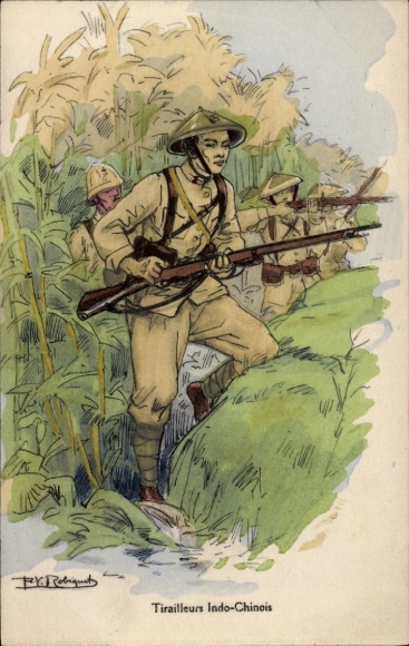 Artist PC Robiquet, PV, Tirailleurs Indo-Chinois