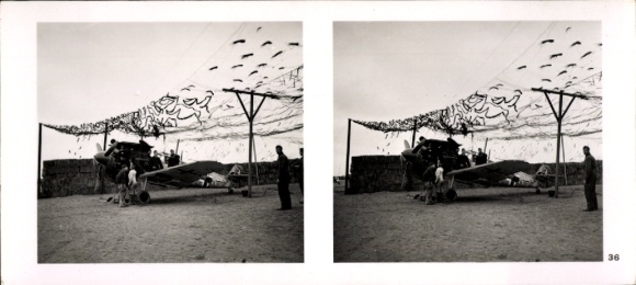 Stereo Raumbild Foto Fliegen und Siegen Nr. 36, Messerschmitt Me 109, Luftwaffe