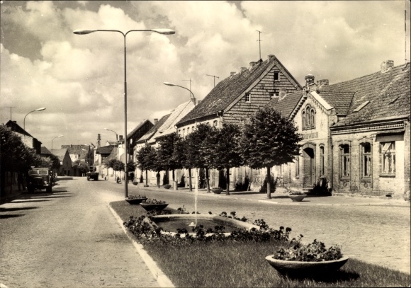 Postcard Brüel Mecklenburg, August Bebel Strasse