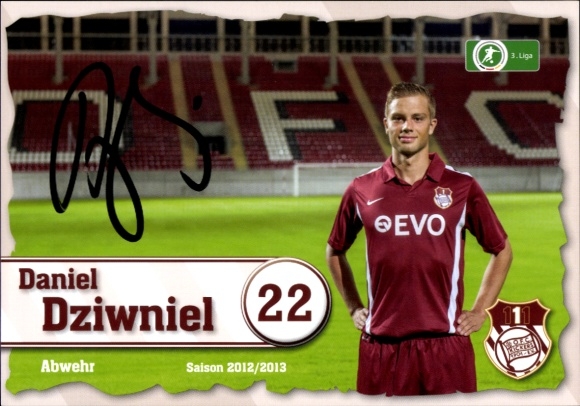 Autogrammkarte Fußballer Daniel Dzwniel, Kickers Offenbach, Autogramm