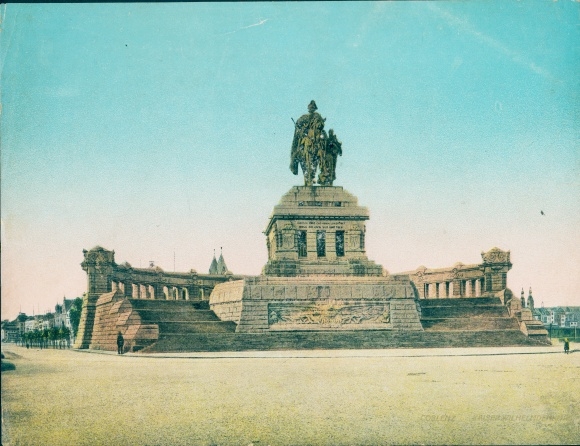 Chromo photo Koblenz, Kaiser Wilhelm monument