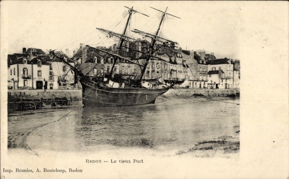 CPA Redon Ille et Vilaine, Le vieux Port