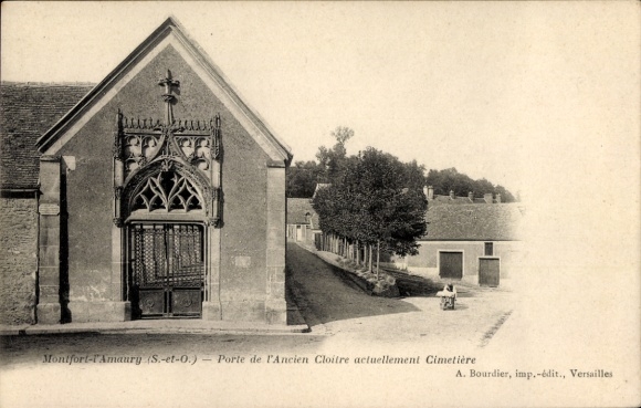 Postcard Montfort l'Amaury Yvelines, Porte de l'Ancien Cloitre currently Cimetiere