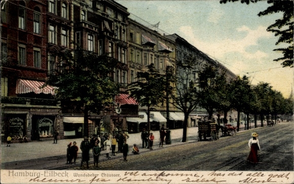 Ansichtkaart Hamburg Wandsbek Eilbek Eilbeck, Wandsbeker Chaussee