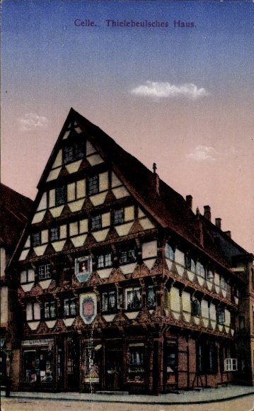 Postcard Celle in Lower Saxony, view of the Thielebeulsche Haus