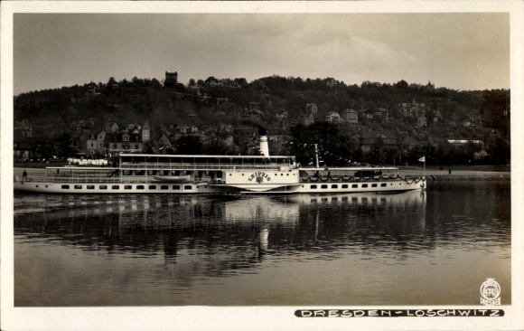 Ak Dresden Loschwitz, Dampfer Leipzig