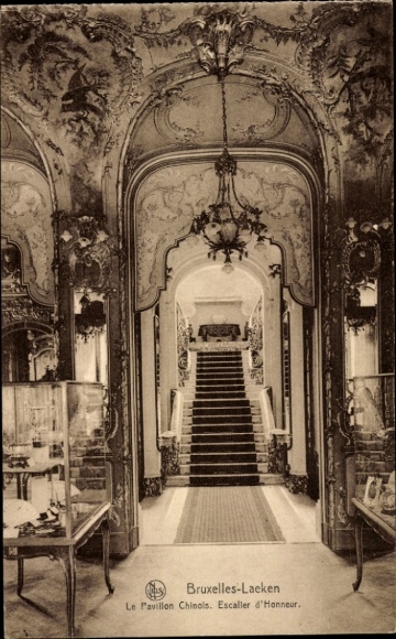 Postcard Laeken Brussels Brussels, Chinese Pavilion, Main Staircase
