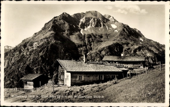 Postcard Mittelberg in Kleinwalsertal Vorarlberg, Bühlalpe, Widderstein