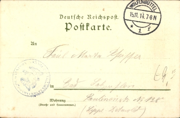 litho Lechelnholz Wolfenbüttel, artillerie, sterrenhuis, Nec Aspera Terrent, soldaat met geweer