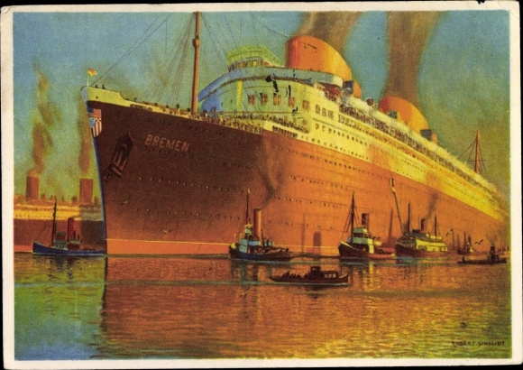 Artist PC Schmidt, Robert, NDL four-screw express steamer Bremen